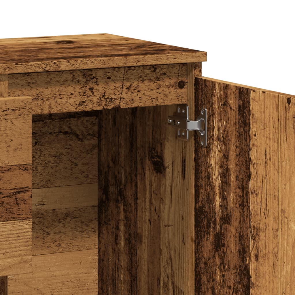 Dressoir 102x35x70 cm bewerkt hout oud houtkleurig is nu te koop bij PeponiXL, paradijselijk wonen!