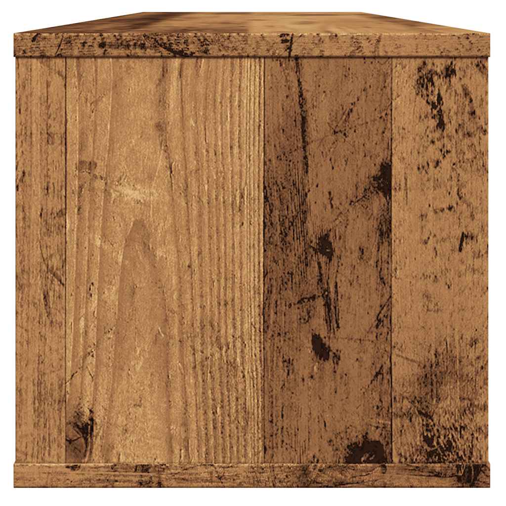Wandkast 101x30x29 cm bewerkt hout oud houtkleurig is nu te koop bij PeponiXL, paradijselijk wonen!