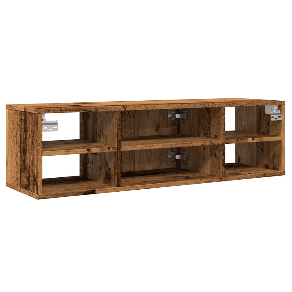 Wandkast 101x30x29 cm bewerkt hout oud houtkleurig is nu te koop bij PeponiXL, paradijselijk wonen!