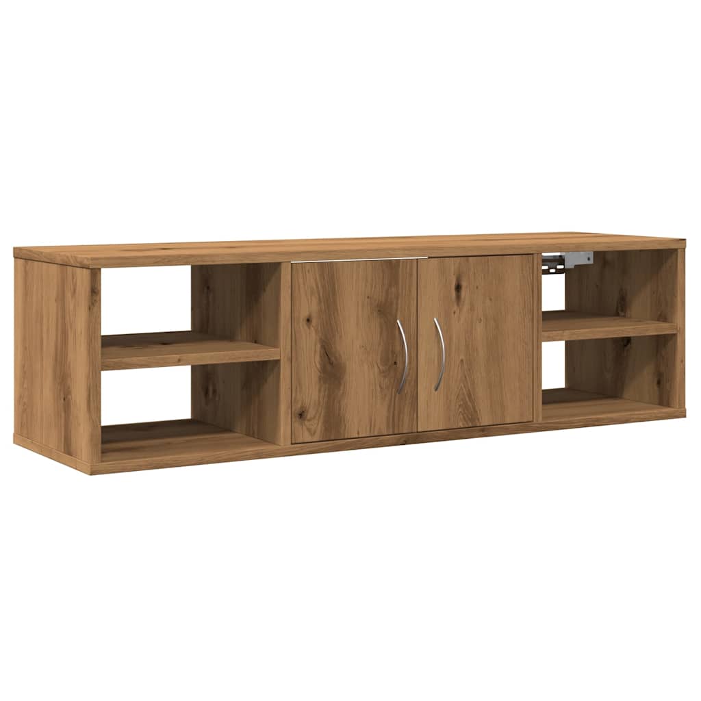 Wandkast 101x30x29 cm bewerkt hout artisanaal eikenkleurig is nu te koop bij PeponiXL, paradijselijk wonen!