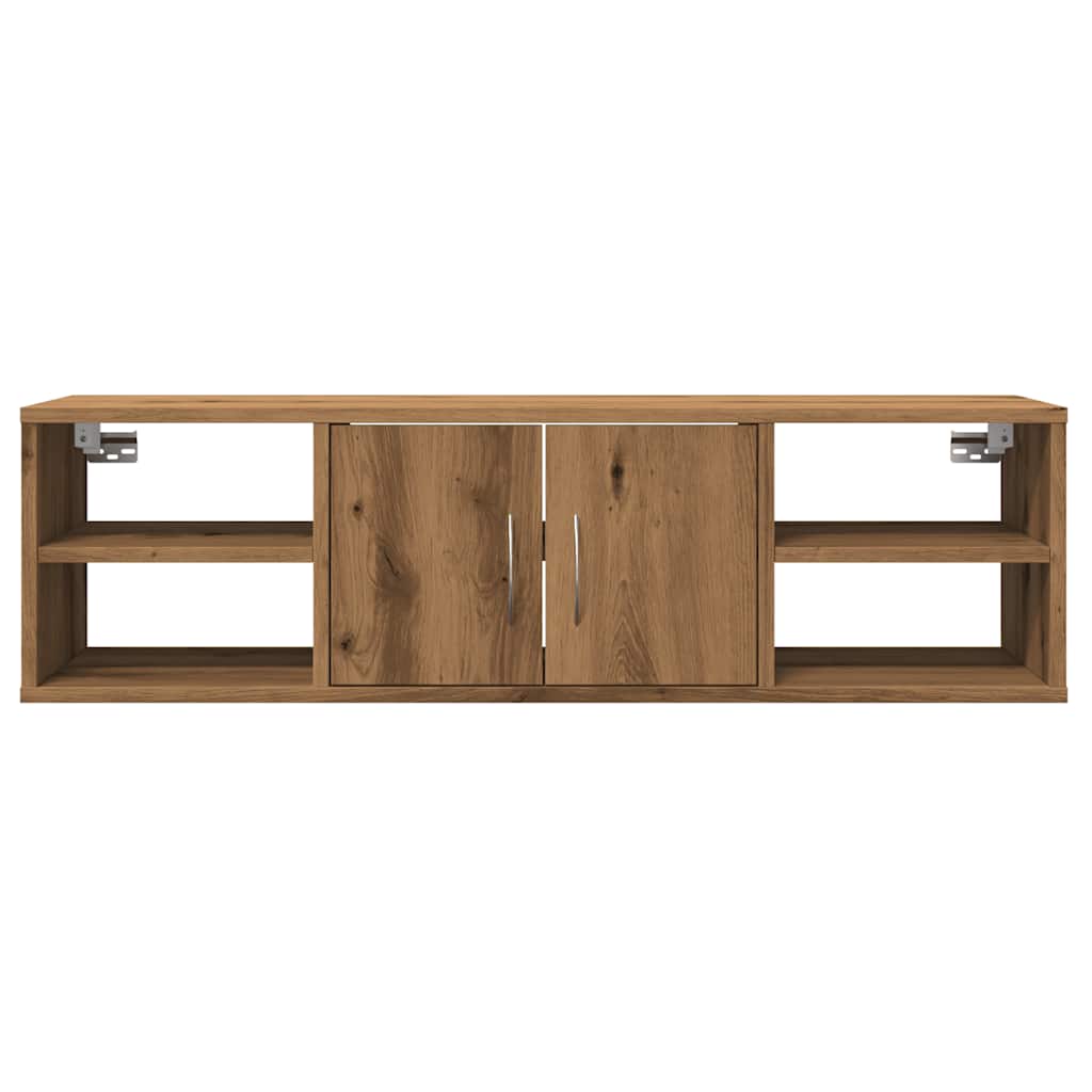Wandkast 101x30x29 cm bewerkt hout artisanaal eikenkleurig is nu te koop bij PeponiXL, paradijselijk wonen!