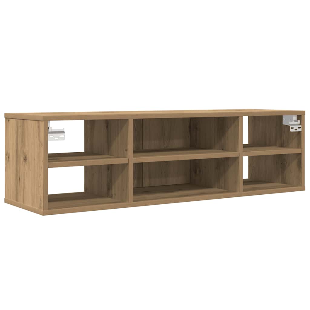 Wandkast 101x30x29 cm bewerkt hout artisanaal eikenkleurig is nu te koop bij PeponiXL, paradijselijk wonen!