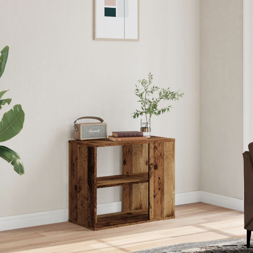 Bijzetkast 60x30x50 cm bewerkt hout oud houtkleurig is nu te koop bij PeponiXL, paradijselijk wonen!