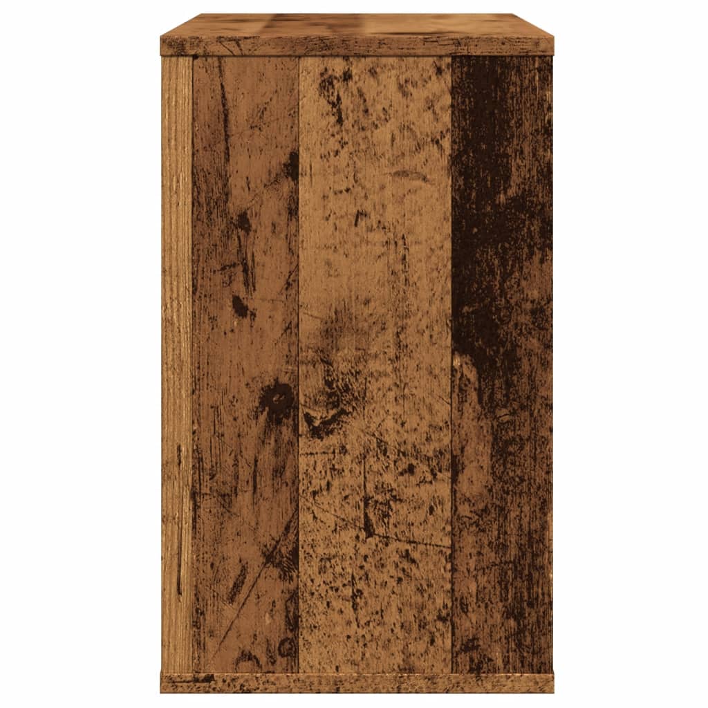 Bijzetkast 60x30x50 cm bewerkt hout oud houtkleurig is nu te koop bij PeponiXL, paradijselijk wonen!