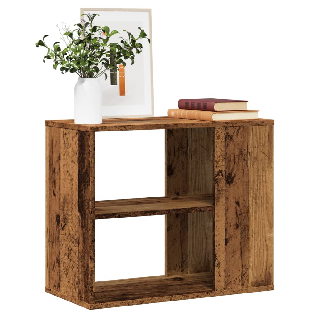 Bijzetkast 60x30x50 cm bewerkt hout oud houtkleurig is nu te koop bij PeponiXL, paradijselijk wonen!