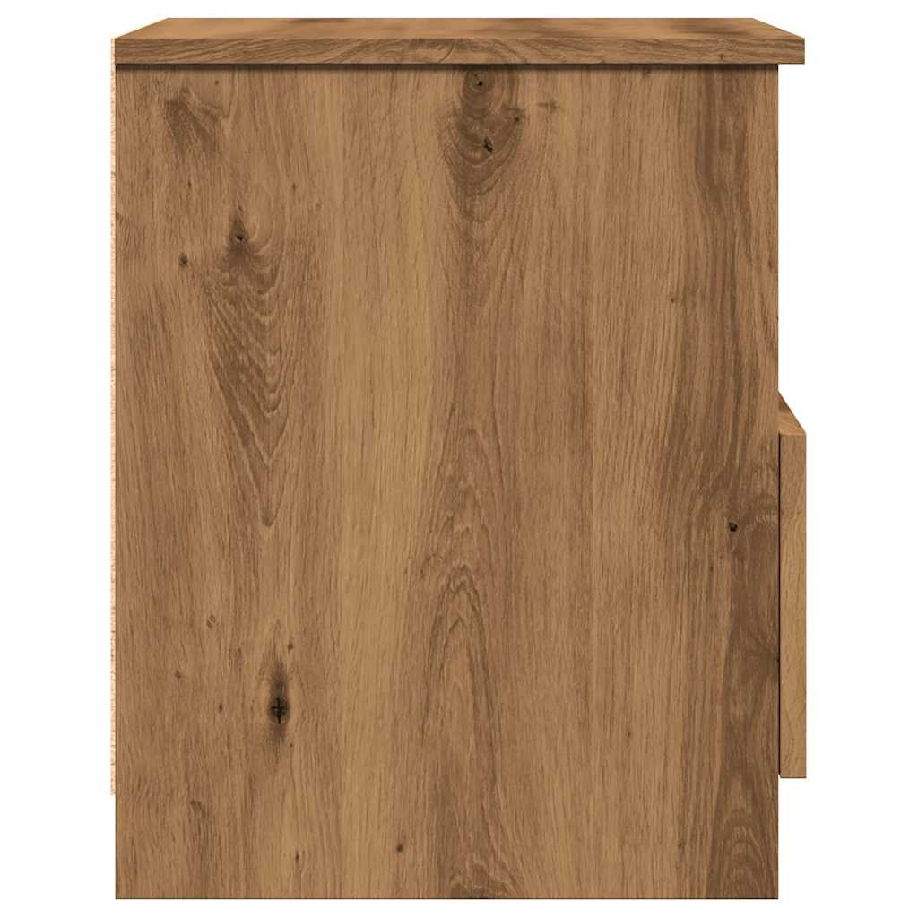 Nachtkastjes 2 st 40x40x50 cm bewerkt hout artisanaal eiken is nu te koop bij PeponiXL, paradijselijk wonen!