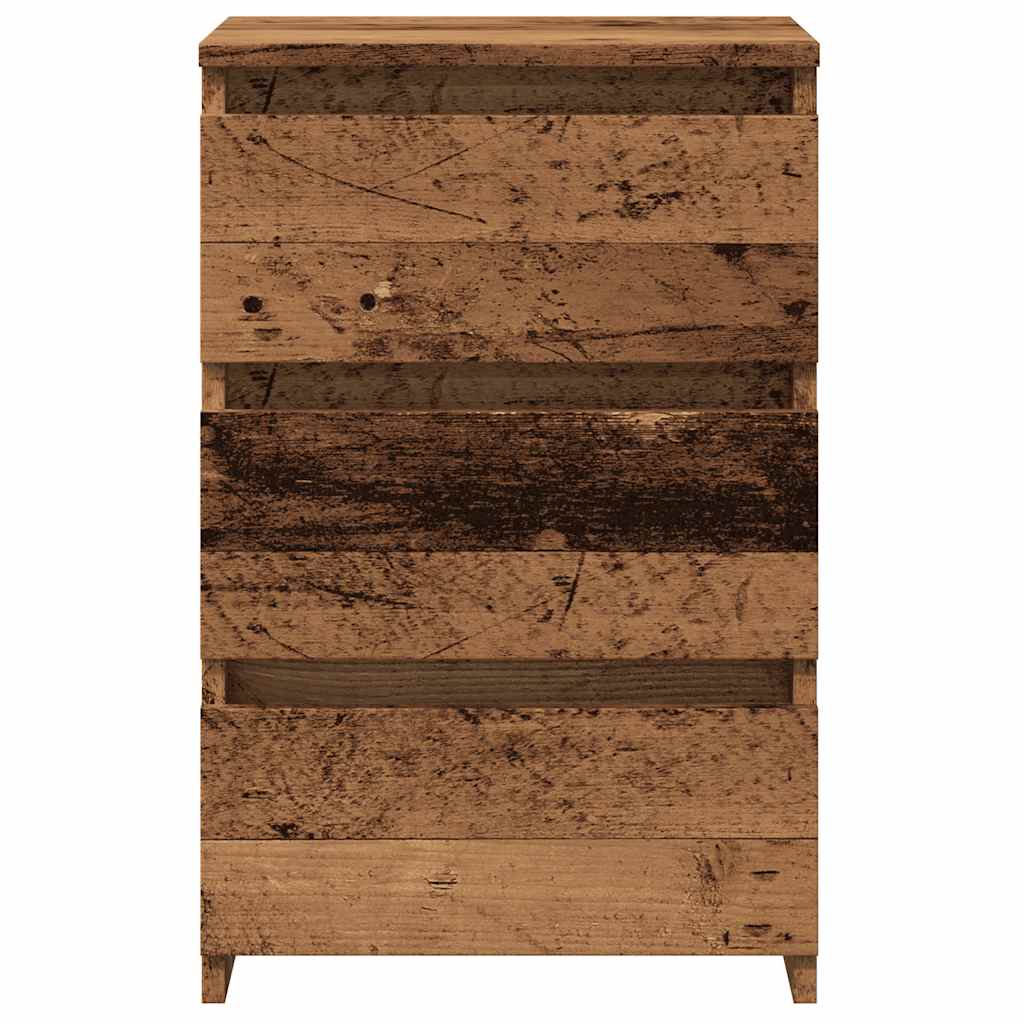 Nachtkastjes 2 st 40x35x62,5 cm bewerkt hout oud houtkleurig is nu te koop bij PeponiXL, paradijselijk wonen!