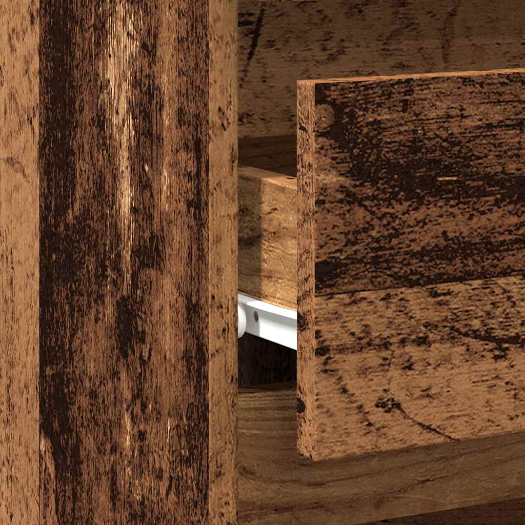 Nachtkastjes 2 st 40x35x62,5 cm bewerkt hout oud houtkleurig is nu te koop bij PeponiXL, paradijselijk wonen!