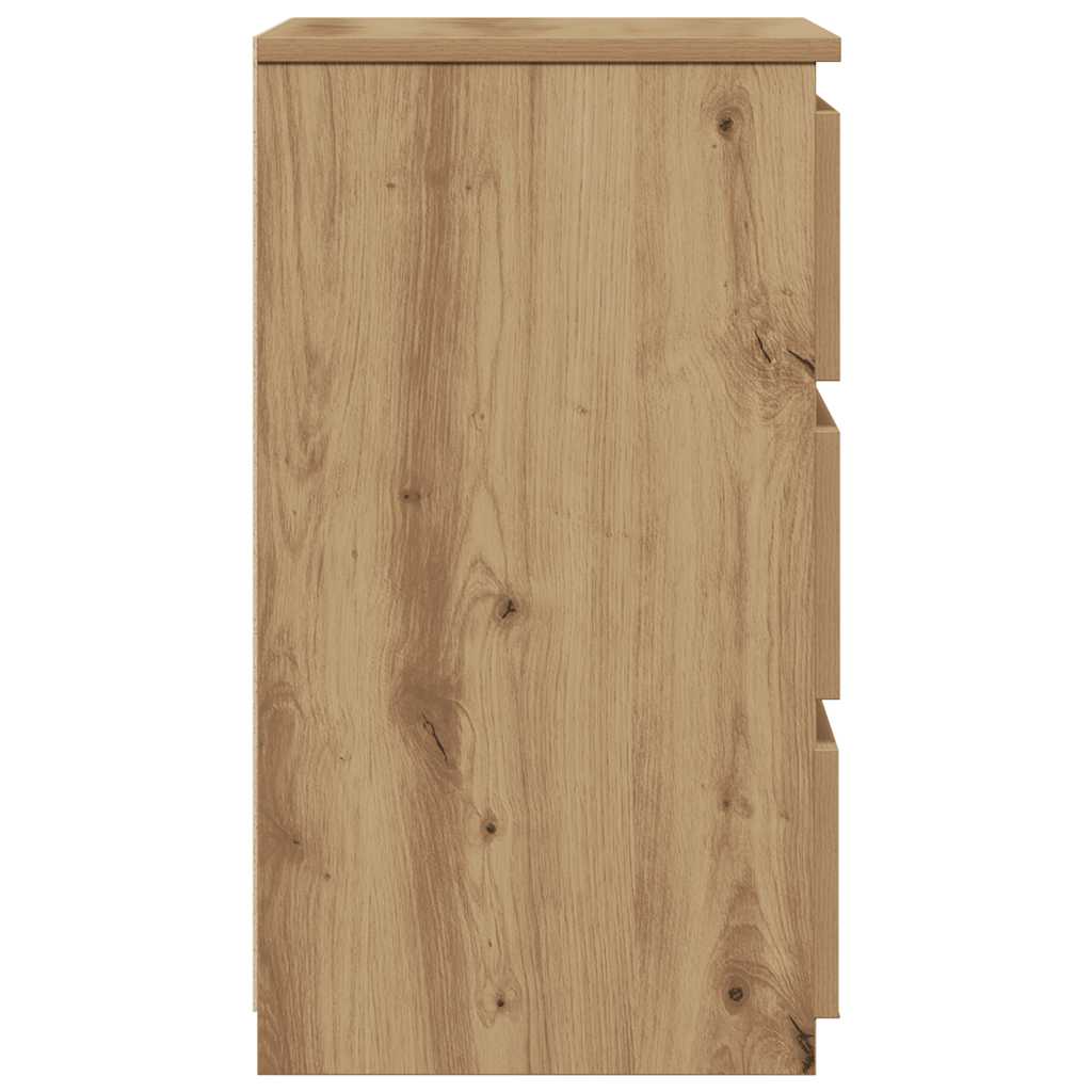 Nachtkastje 40x35x62,5 cm bewerkt hout artisanaal eikenkleur is nu te koop bij PeponiXL, paradijselijk wonen!