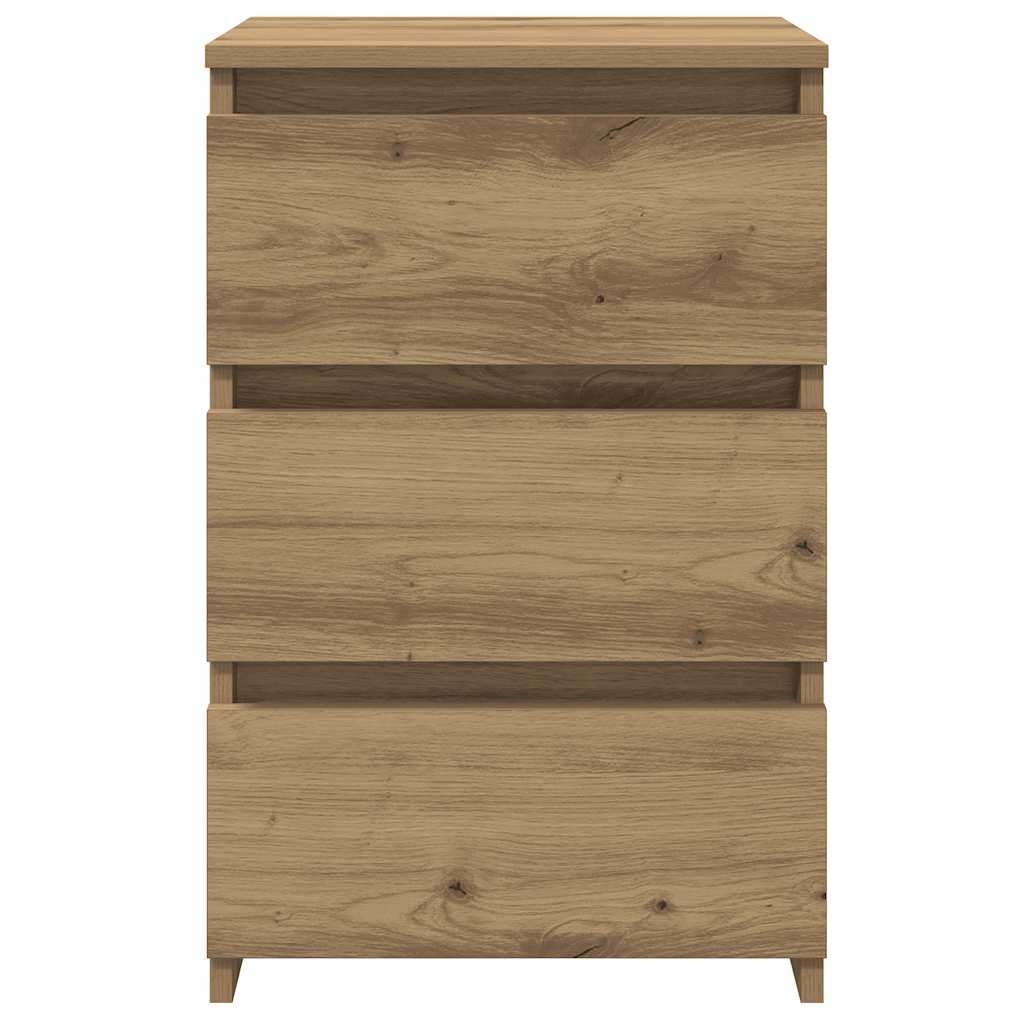 Nachtkastjes 2 st 40x35x62,5 cm bewerkt hout artisanaal eiken is nu te koop bij PeponiXL, paradijselijk wonen!