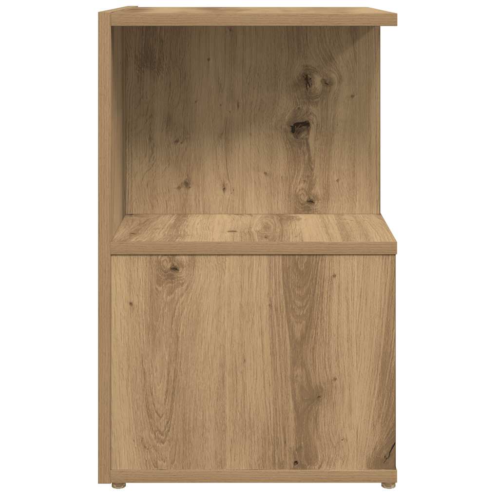 Nachtkastje 35x35x55 cm bewerkt hout artisanaal eikenkleur is nu te koop bij PeponiXL, paradijselijk wonen!