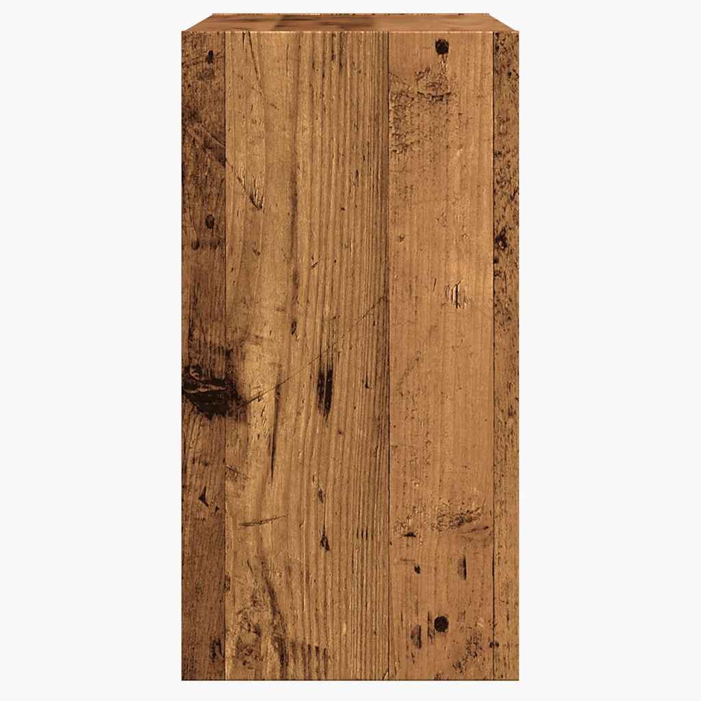 Bijzettafel 50x26x50 cm bewerkt hout oud houtkleurig is nu te koop bij PeponiXL, paradijselijk wonen!