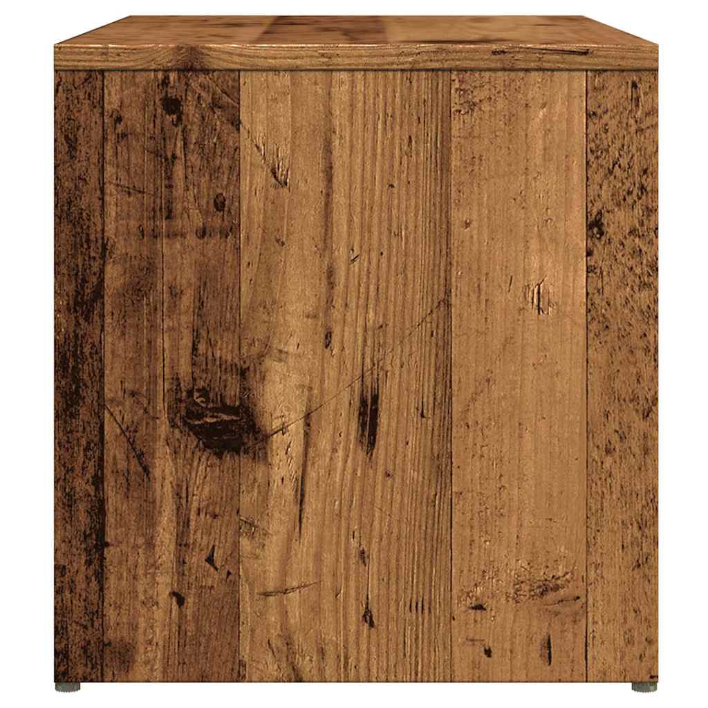 Bijzettafel 59x36x38 cm bewerkt hout oud houtkleurig is nu te koop bij PeponiXL, paradijselijk wonen!