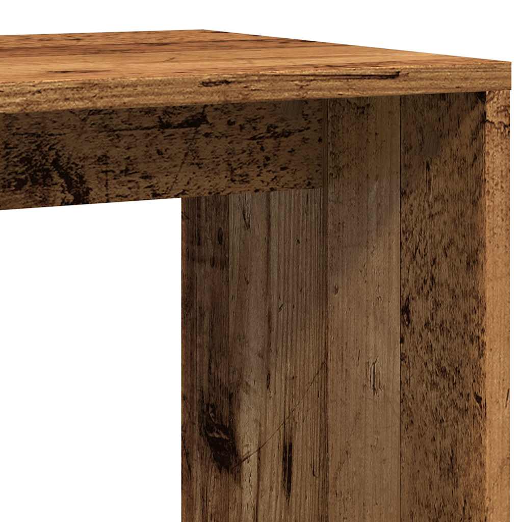 Bijzettafel 59x36x38 cm bewerkt hout oud houtkleurig is nu te koop bij PeponiXL, paradijselijk wonen!