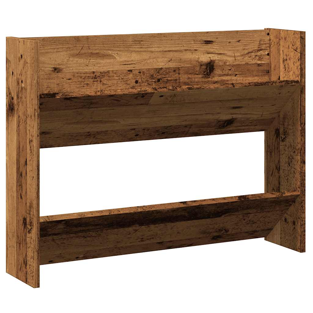 Wandschoenenkast 80x18x60 cm bewerkt hout oud houtkleurig is nu te koop bij PeponiXL, paradijselijk wonen!