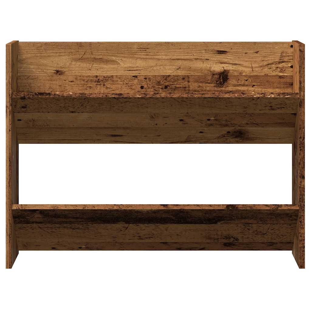 Wandschoenenkast 80x18x60 cm bewerkt hout oud houtkleurig is nu te koop bij PeponiXL, paradijselijk wonen!