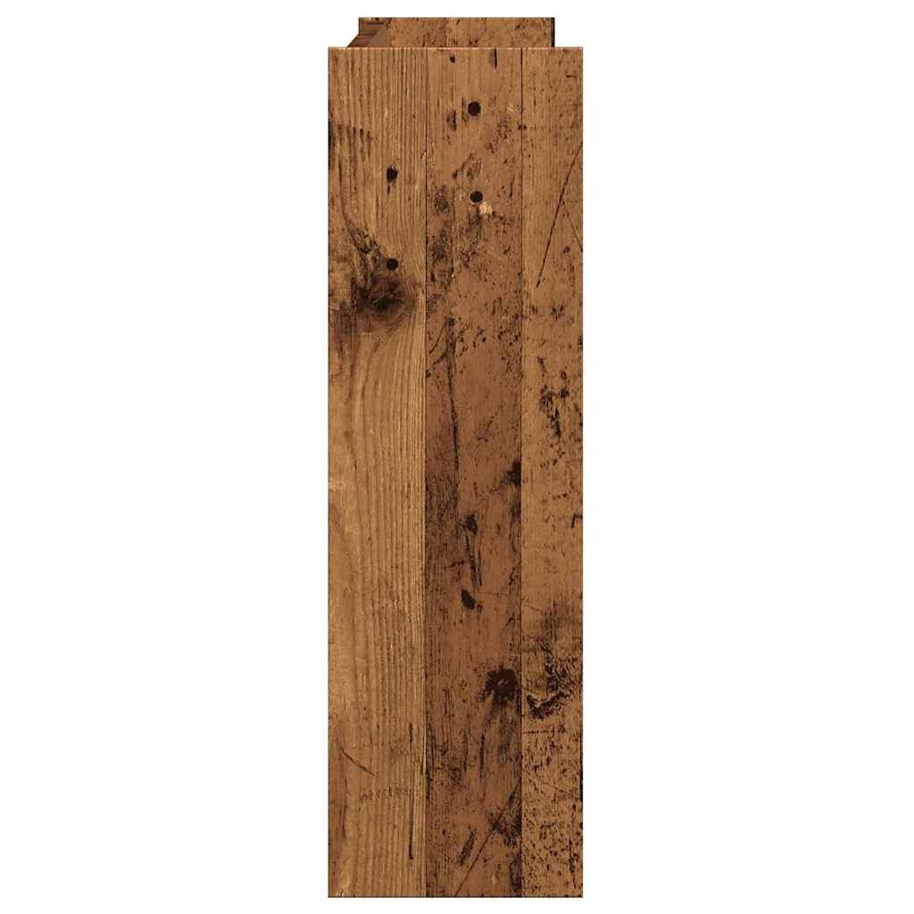 Wandschoenenkast 80x18x60 cm bewerkt hout oud houtkleurig is nu te koop bij PeponiXL, paradijselijk wonen!
