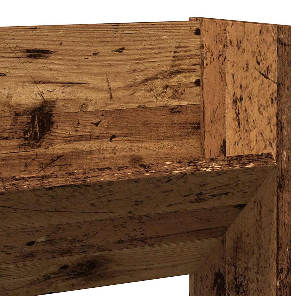 Wandschoenenkast 80x18x60 cm bewerkt hout oud houtkleurig is nu te koop bij PeponiXL, paradijselijk wonen!