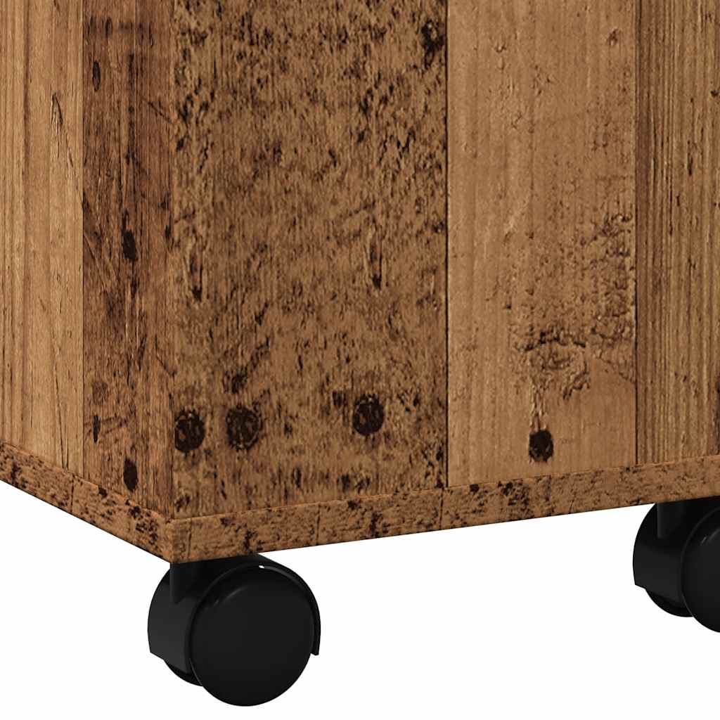 Salontafel 60x60x38 cm bewerkt hout oud houtkleurig is nu te koop bij PeponiXL, paradijselijk wonen!