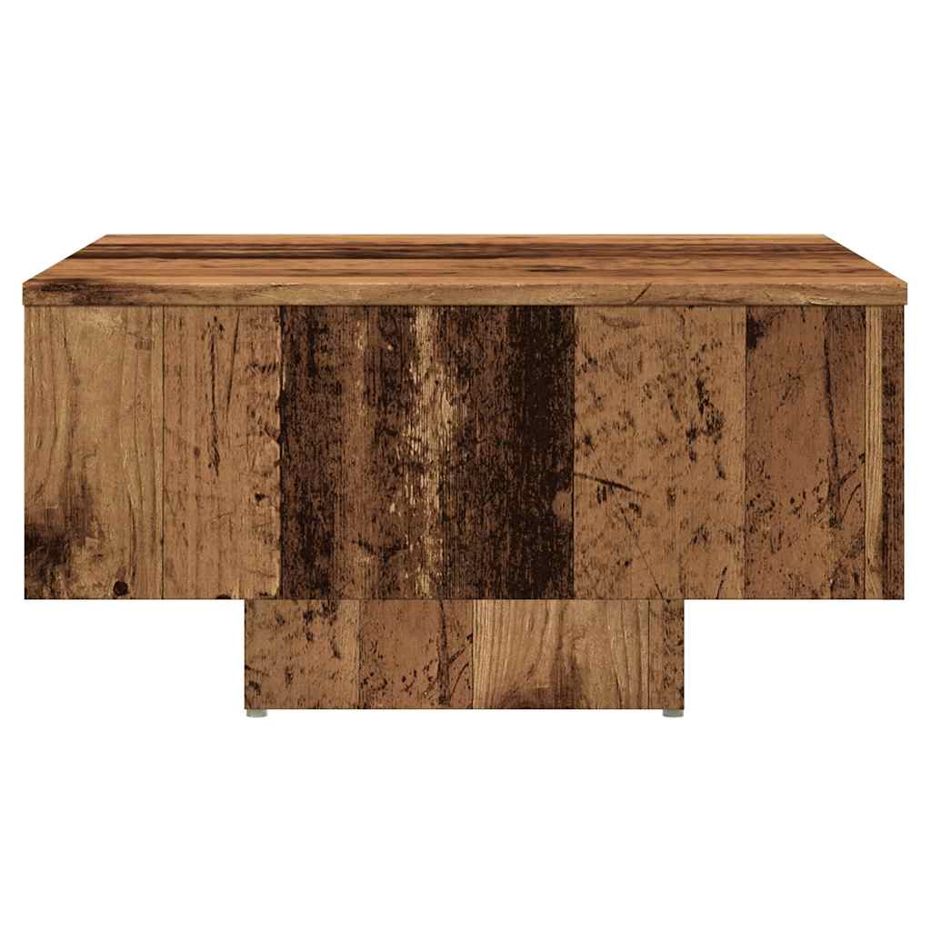 Salontafel 60x60x31,5 cm bewerkt hout oud houtkleurig is nu te koop bij PeponiXL, paradijselijk wonen!