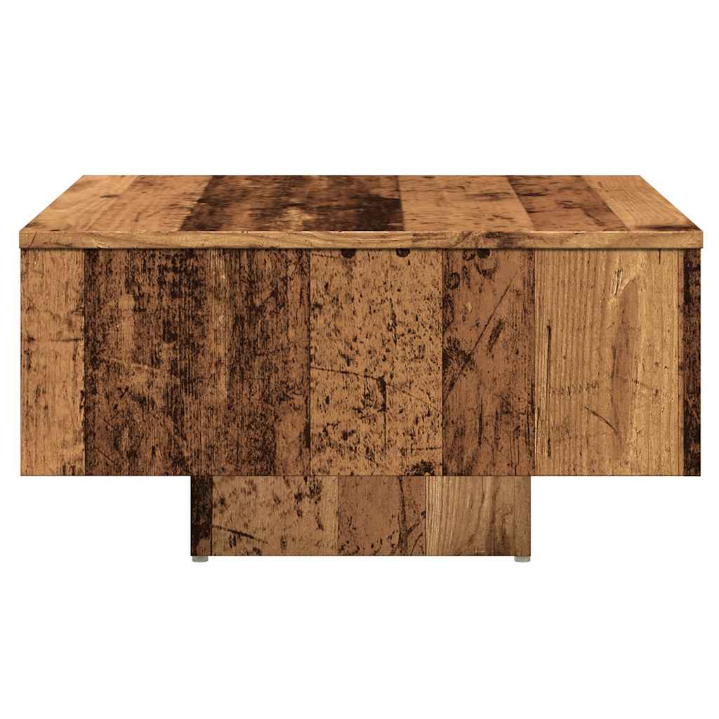 Salontafel 60x60x31,5 cm bewerkt hout oud houtkleurig is nu te koop bij PeponiXL, paradijselijk wonen!