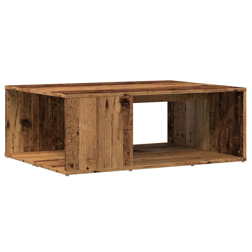 Salontafel 90x67x33 cm bewerkt hout oud houtkleurig is nu te koop bij PeponiXL, paradijselijk wonen!