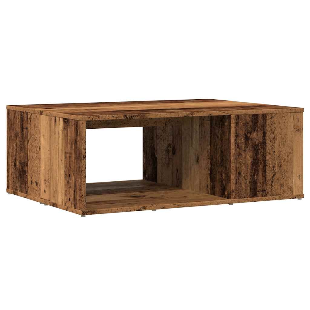 Salontafel 90x67x33 cm bewerkt hout oud houtkleurig is nu te koop bij PeponiXL, paradijselijk wonen!