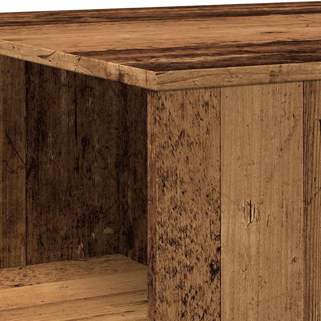 Salontafel 90x67x33 cm bewerkt hout oud houtkleurig is nu te koop bij PeponiXL, paradijselijk wonen!