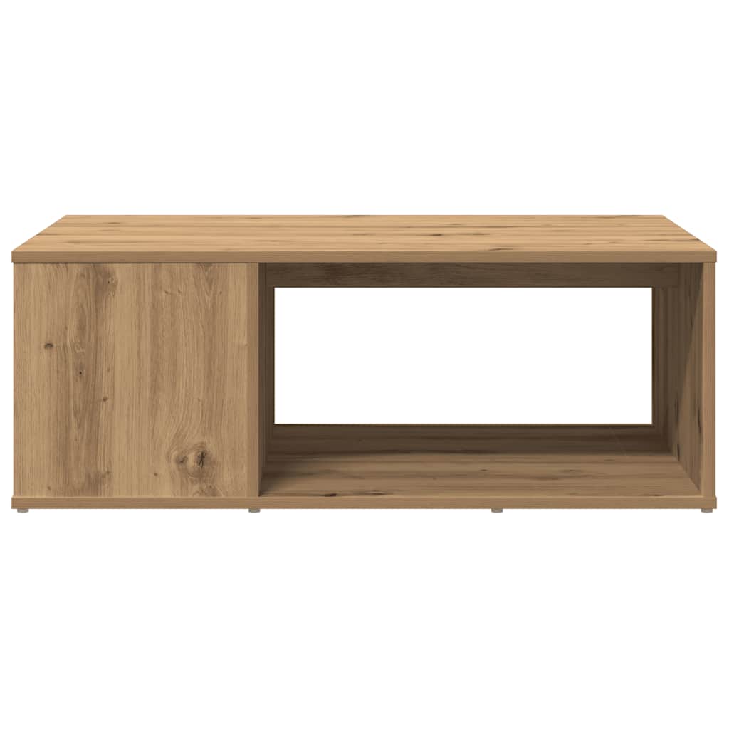 Salontafel 90x67x33 cm bewerkt hout artisanaal eikenkleurig is nu te koop bij PeponiXL, paradijselijk wonen!