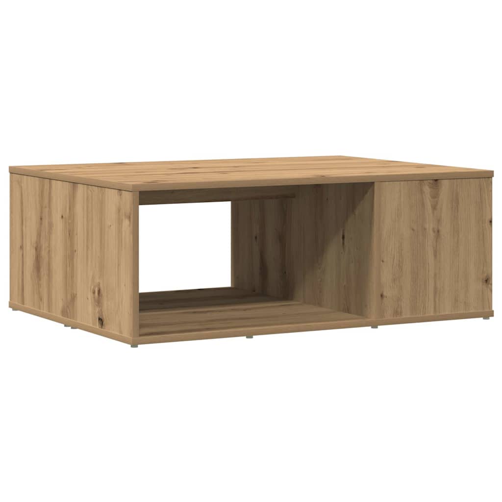 Salontafel 90x67x33 cm bewerkt hout artisanaal eikenkleurig is nu te koop bij PeponiXL, paradijselijk wonen!
