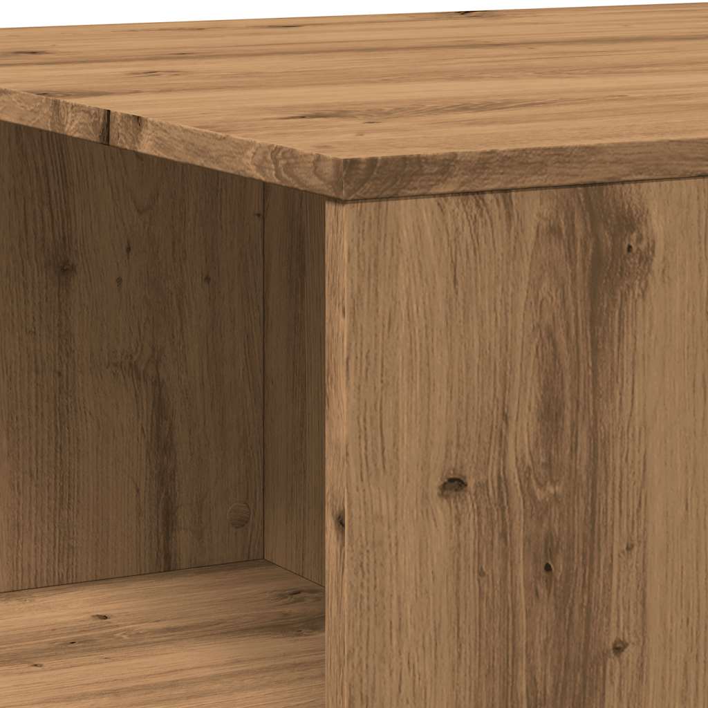Salontafel 90x67x33 cm bewerkt hout artisanaal eikenkleurig is nu te koop bij PeponiXL, paradijselijk wonen!