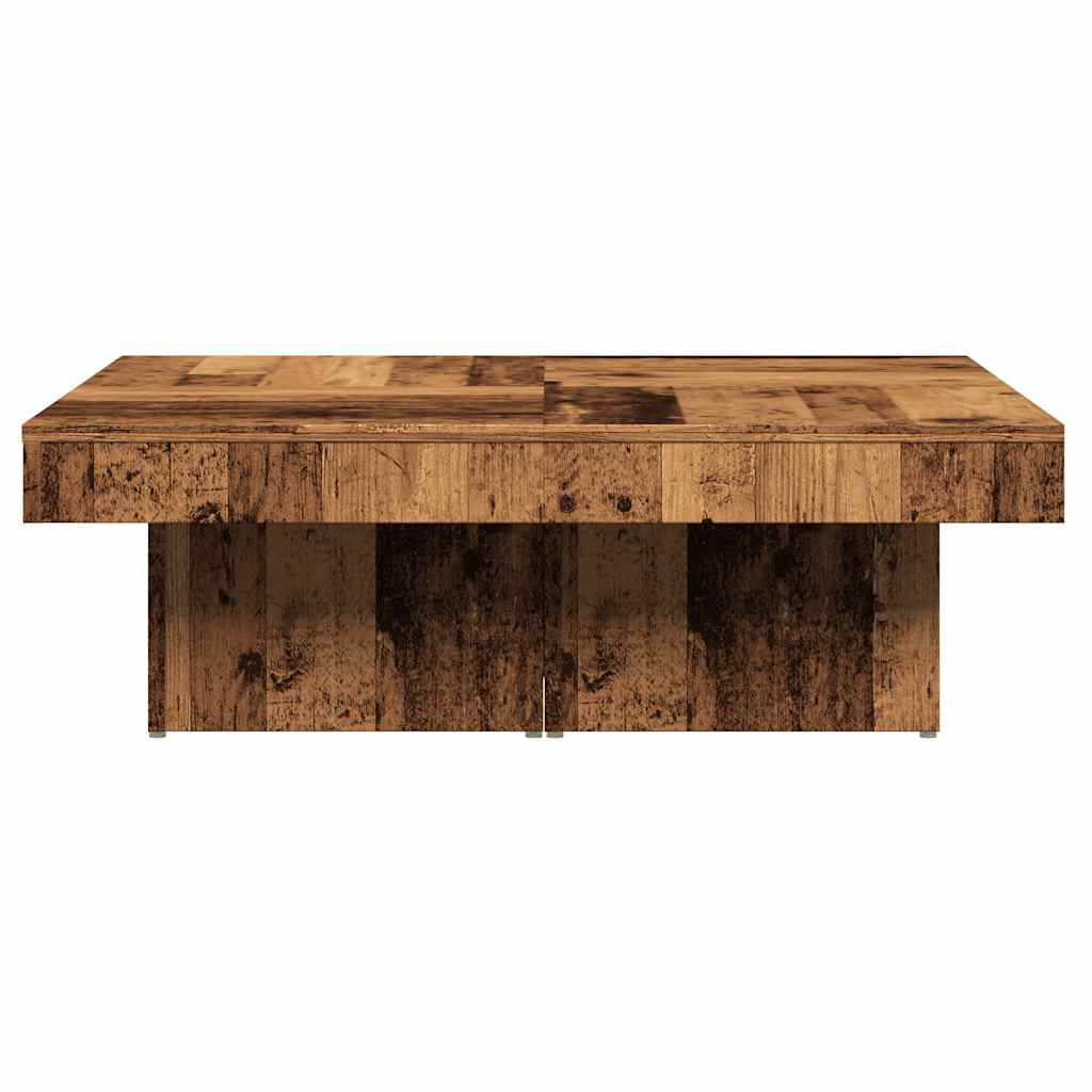 Salontafel 90x90x28 cm bewerkt hout oud houtkleurig is nu te koop bij PeponiXL, paradijselijk wonen!
