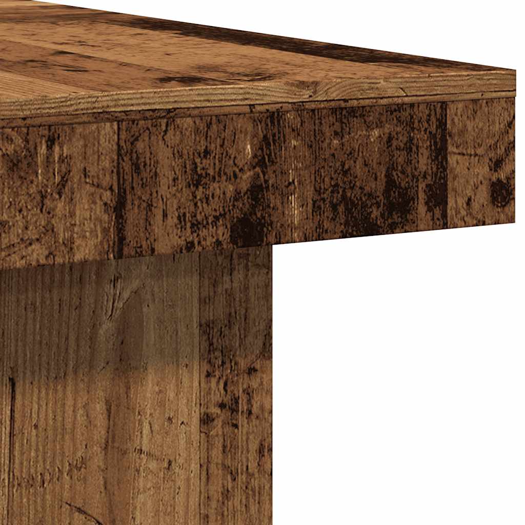 Salontafel 90x90x28 cm bewerkt hout oud houtkleurig is nu te koop bij PeponiXL, paradijselijk wonen!