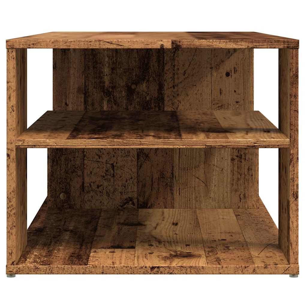 Salontafel 100x50x40 cm bewerkt hout oud houtkleurig is nu te koop bij PeponiXL, paradijselijk wonen!