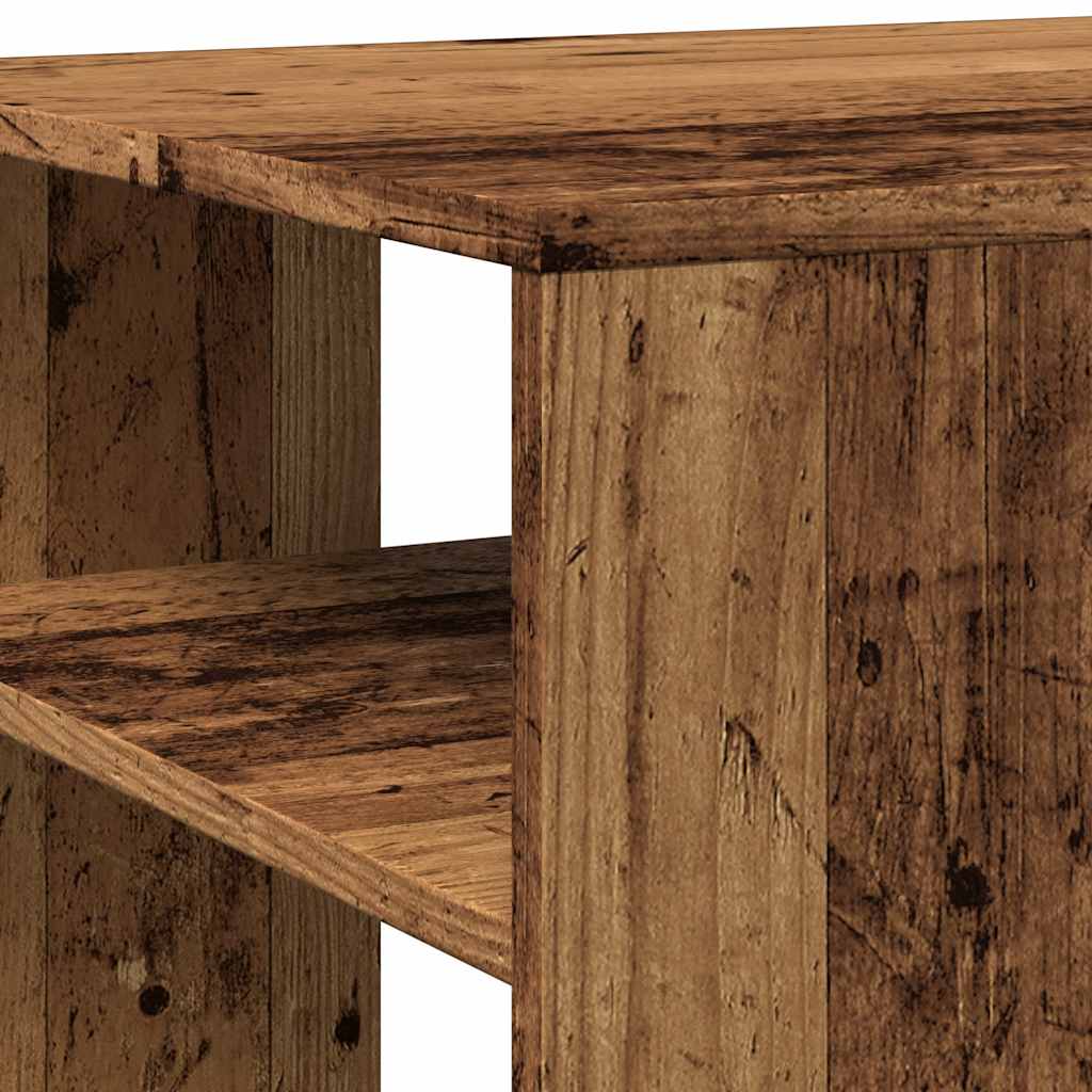Salontafel 100x50x40 cm bewerkt hout oud houtkleurig is nu te koop bij PeponiXL, paradijselijk wonen!