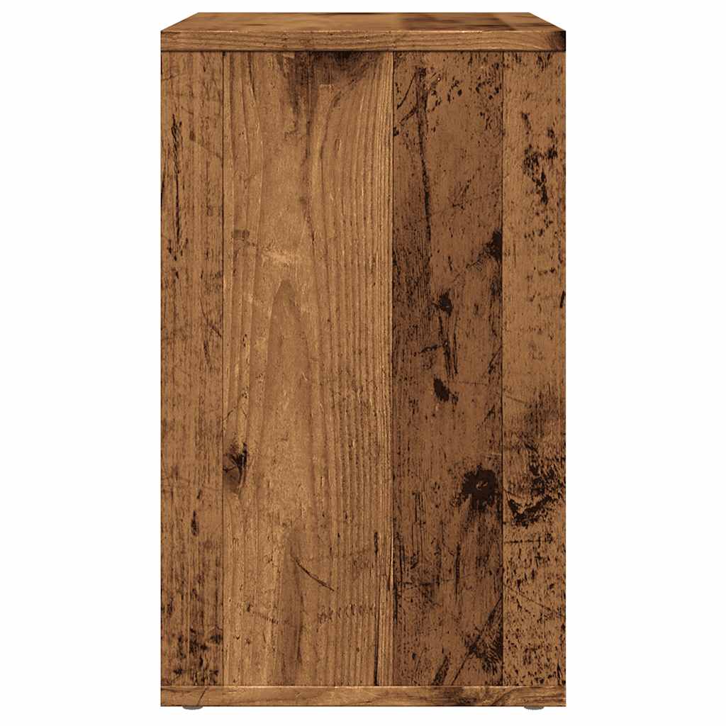 Bijzettafel 50x30x50 cm bewerkt hout oud houtkleurig is nu te koop bij PeponiXL, paradijselijk wonen!
