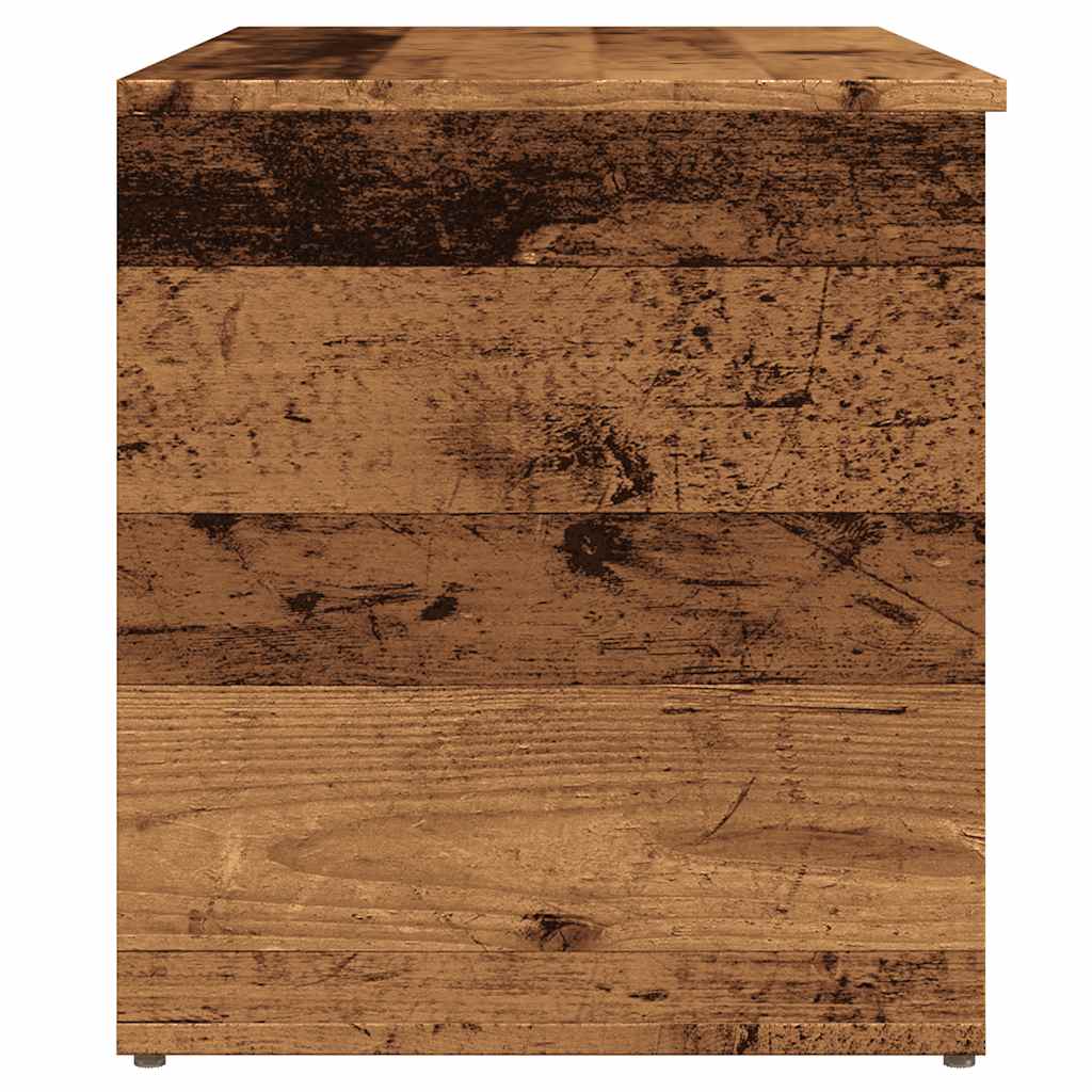 Opbergkist 84x42x46 cm bewerkt hout oud houtkleurig is nu te koop bij PeponiXL, paradijselijk wonen!