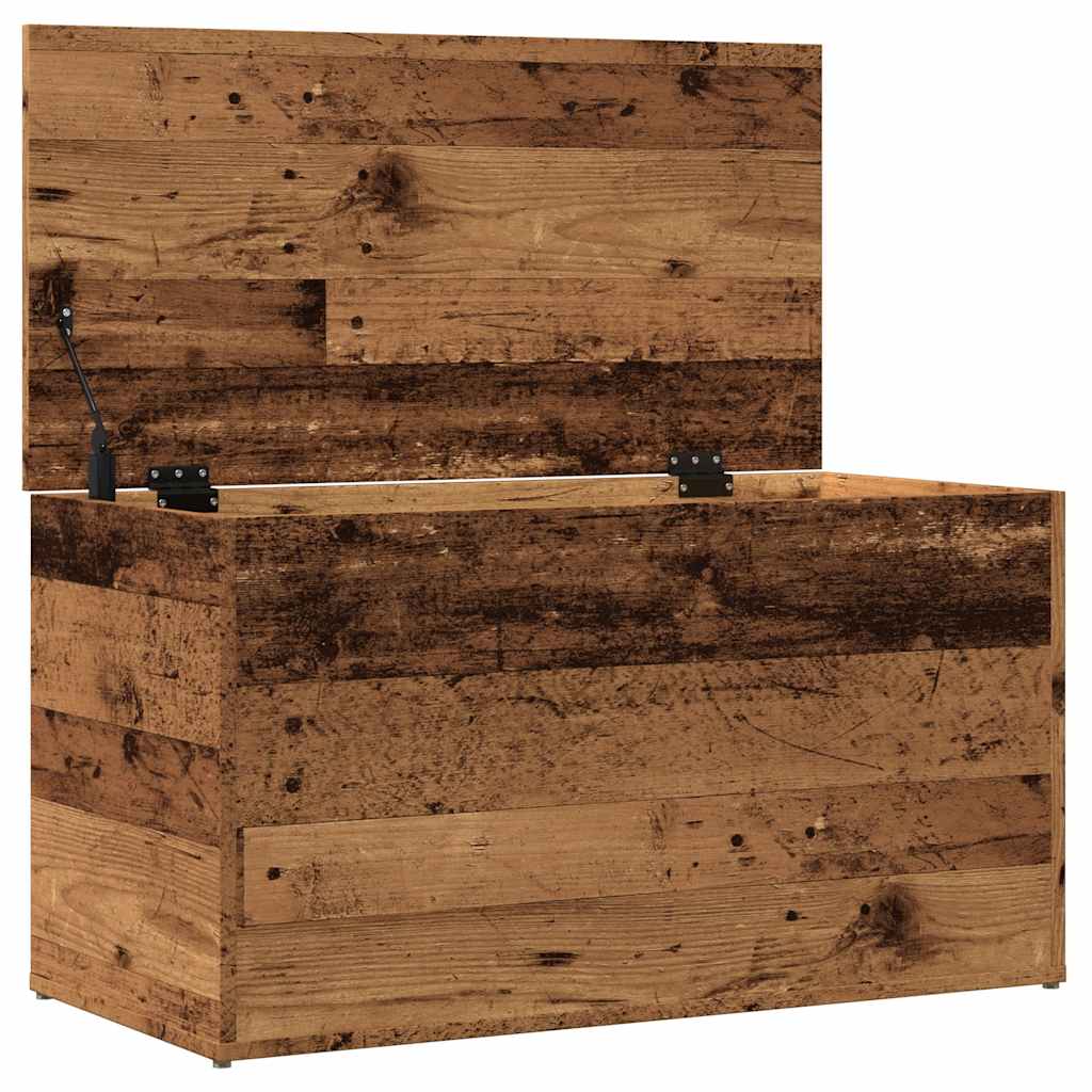 Opbergkist 84x42x46 cm bewerkt hout oud houtkleurig is nu te koop bij PeponiXL, paradijselijk wonen!