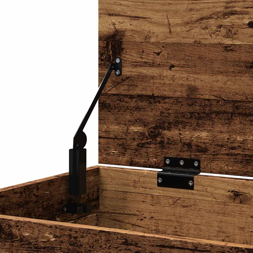 Opbergkist 84x42x46 cm bewerkt hout oud houtkleurig is nu te koop bij PeponiXL, paradijselijk wonen!
