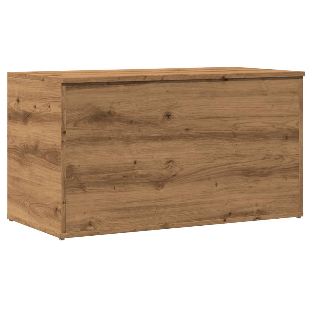 Opbergkist 84x42x46 cm bewerkt hout artisanaal eikenkleurig is nu te koop bij PeponiXL, paradijselijk wonen!