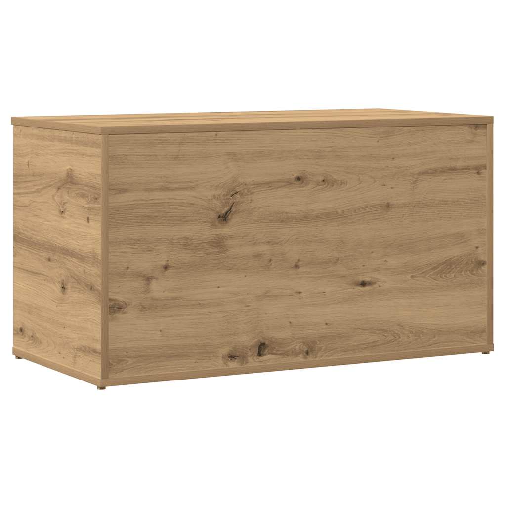 Opbergkist 84x42x46 cm bewerkt hout artisanaal eikenkleurig is nu te koop bij PeponiXL, paradijselijk wonen!