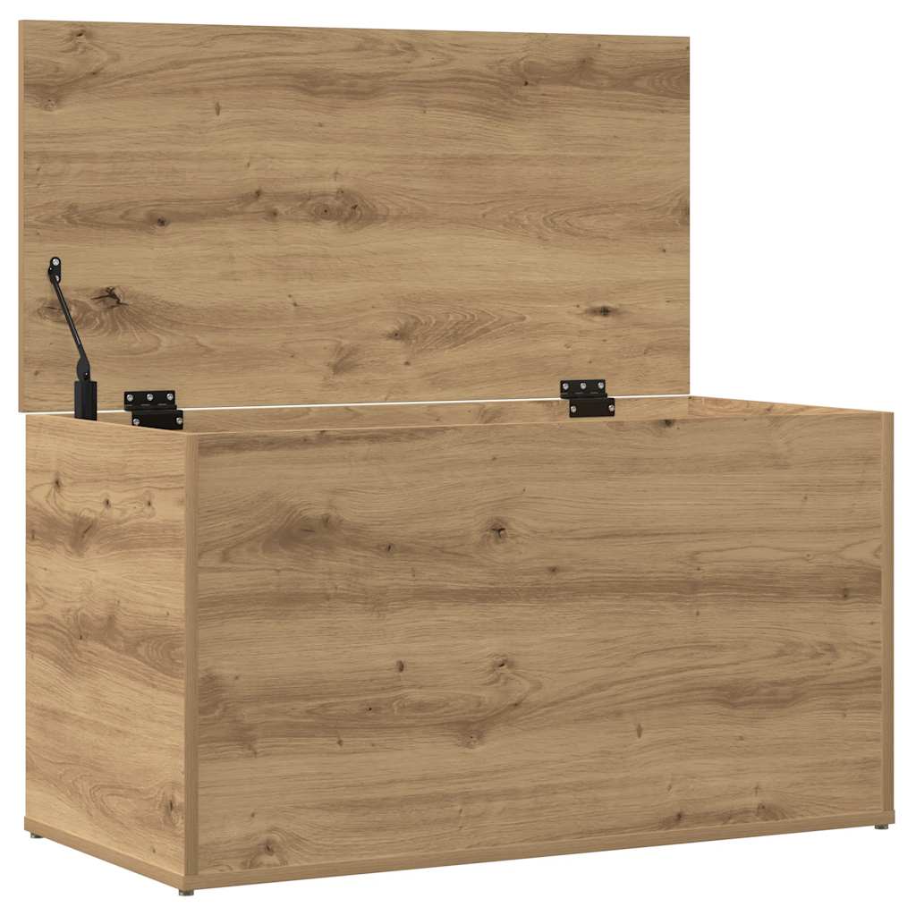 Opbergkist 84x42x46 cm bewerkt hout artisanaal eikenkleurig is nu te koop bij PeponiXL, paradijselijk wonen!