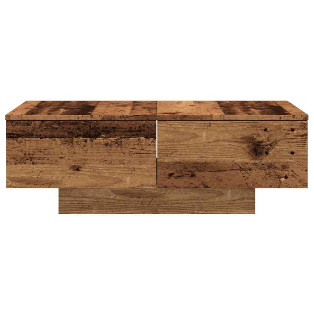 Salontafel 90x60x31 cm bewerkt hout oud houtkleurig is nu te koop bij PeponiXL, paradijselijk wonen!