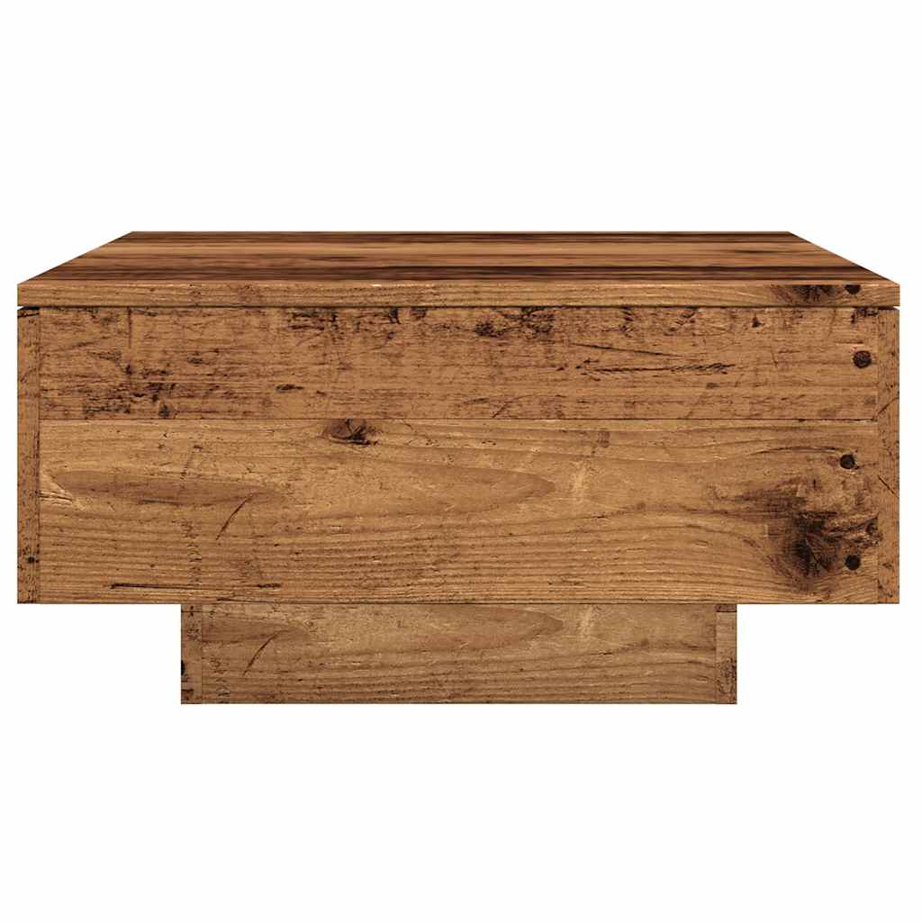 Salontafel 90x60x31 cm bewerkt hout oud houtkleurig is nu te koop bij PeponiXL, paradijselijk wonen!