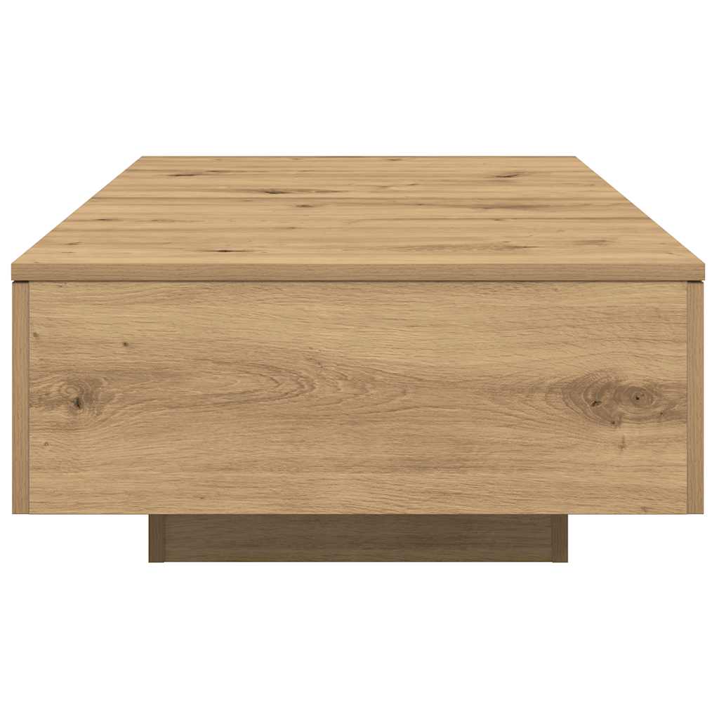 Salontafel 90x60x31 cm bewerkt hout artisanaal eikenkleurig is nu te koop bij PeponiXL, paradijselijk wonen!