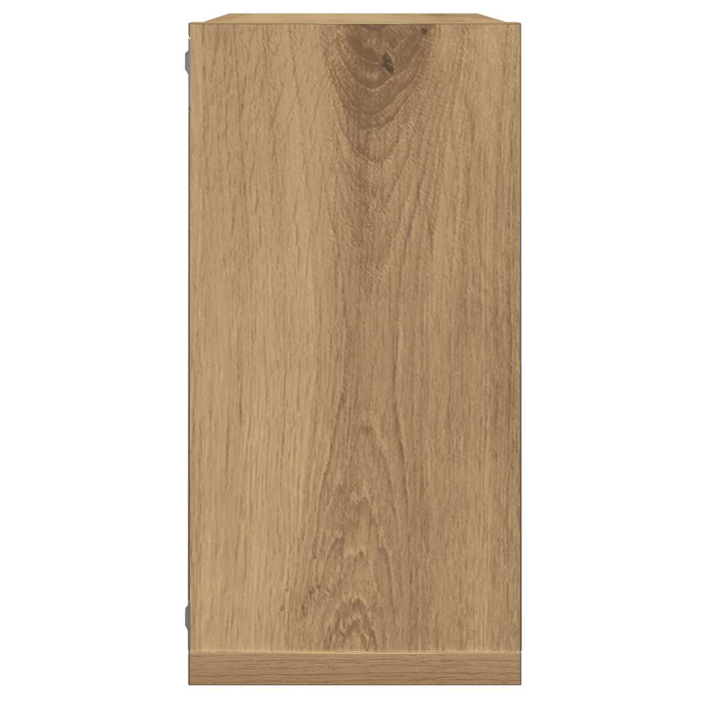 Wandschappen kubus 2st 30x15x30cm bewerkt hout artisanaal eiken is nu te koop bij PeponiXL, paradijselijk wonen!