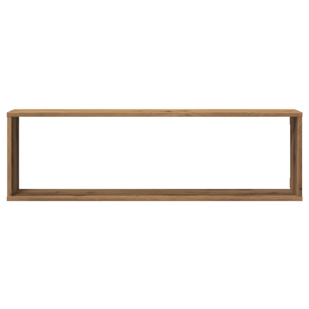 Wandschappen kubus 2st 100x15x30cm bewerkt hout artisanaaleiken is nu te koop bij PeponiXL, paradijselijk wonen!