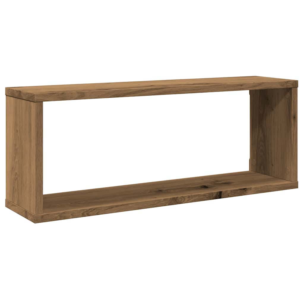 Wandschappen kubus 4 st 60x15x23 cm hout artisanaal eiken is nu te koop bij PeponiXL, paradijselijk wonen!
