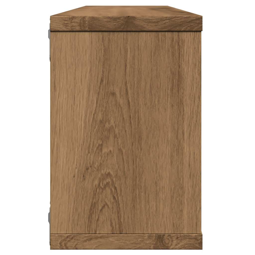 Wandschappen kubus 6 st 60x15x23 cm hout artisanaal eiken is nu te koop bij PeponiXL, paradijselijk wonen!