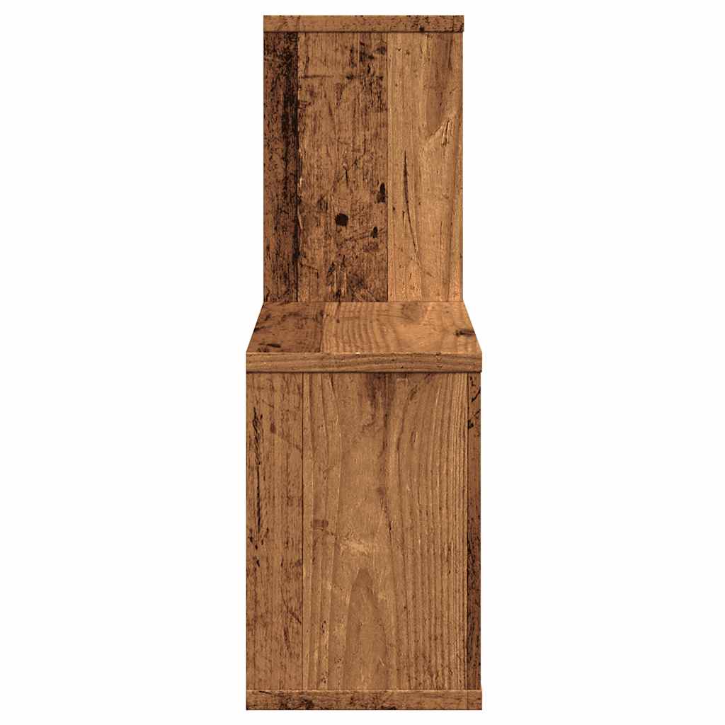 Wandschap 100x18x53 cm bewerkt hout oud houtkleurig is nu te koop bij PeponiXL, paradijselijk wonen!